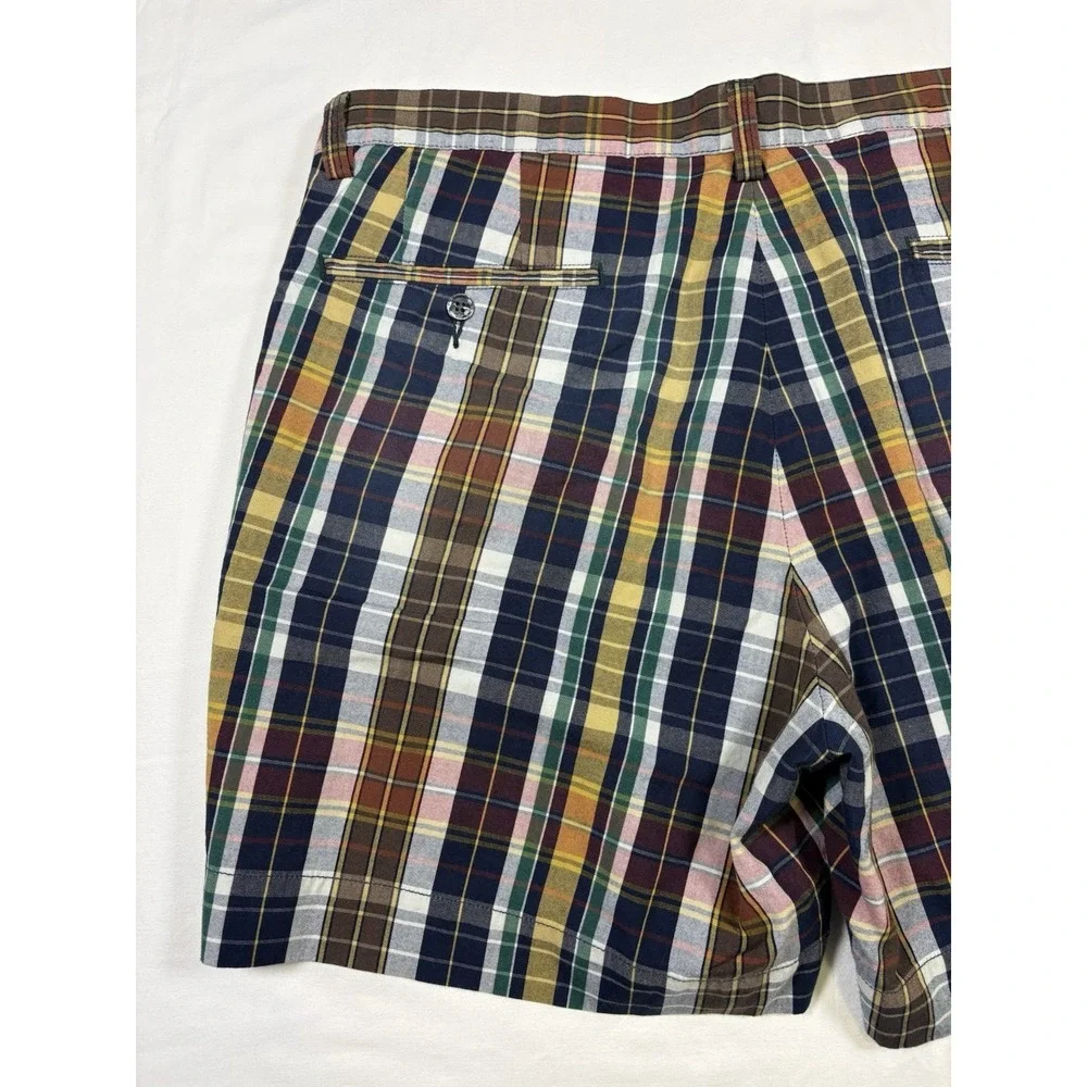 Polo Ralph Lauren India Madras Plaid PGA Shorts Cotton Classic Mens 35 Fast Ship